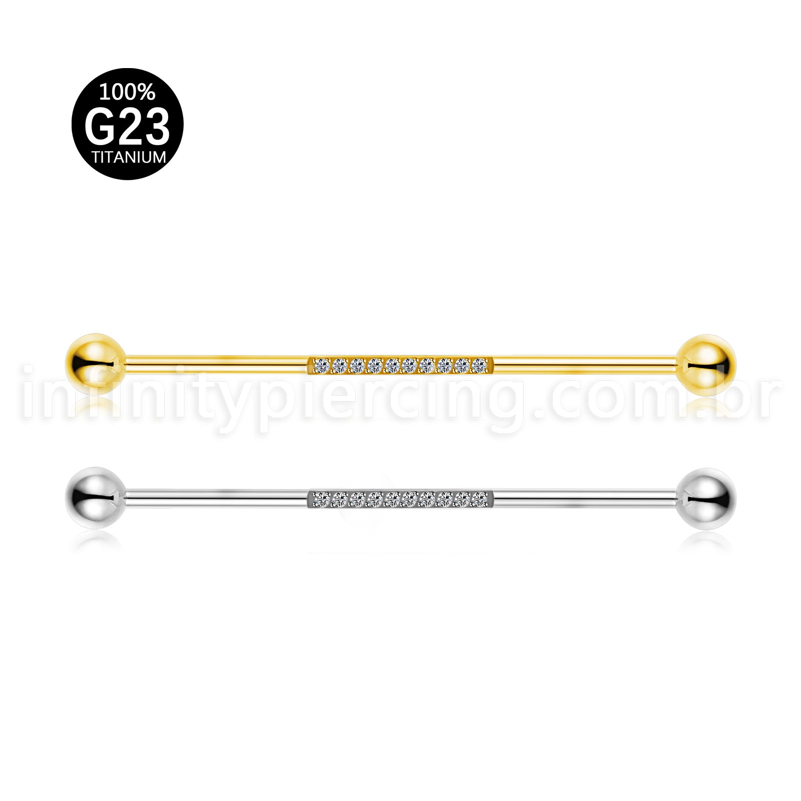 Piercing Transversal Titânio Zircônia